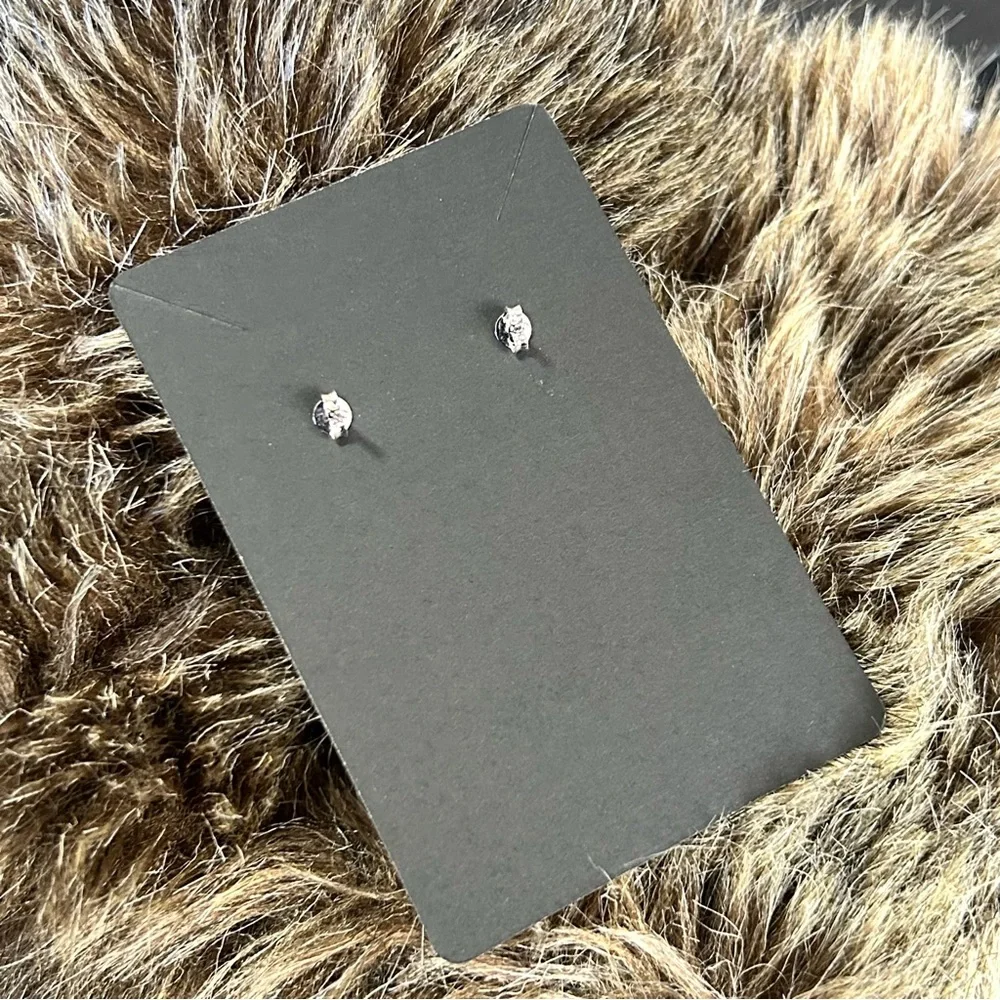 Freida Rothman triple stone half hoop sterling silver earrings NIB
